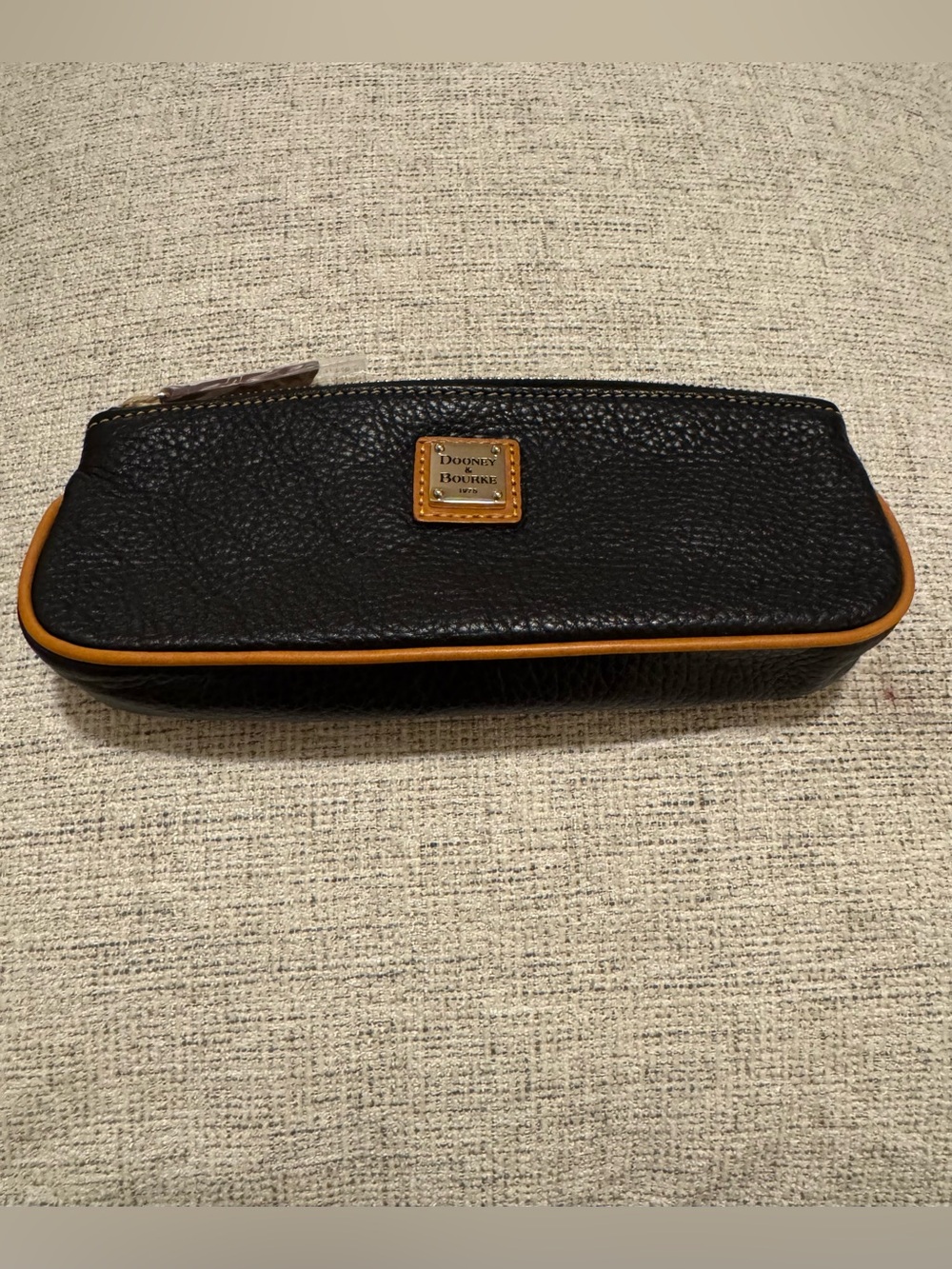 DOONEY & BOURKE Black Pebble Leather Zip Pouch